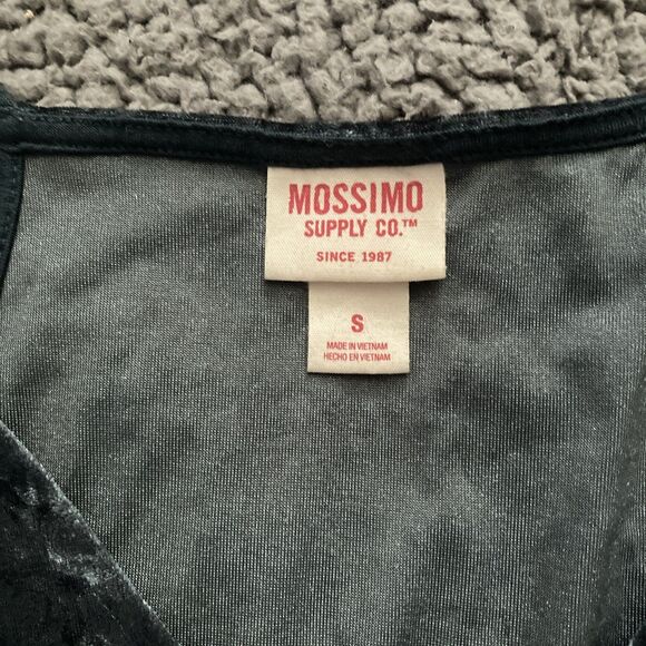 Mossimo Crushed Velvet Swing Camisole Womens SMALL Navy Blue Dark Fairy Goth - Picture 3 of 7